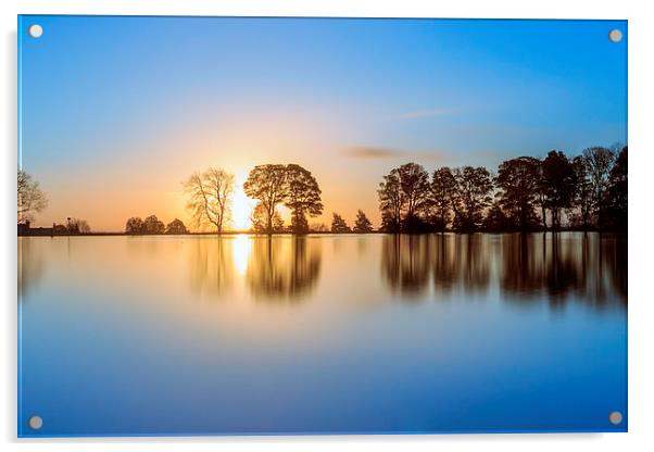 Sunrise Lake Acrylic by chris smith