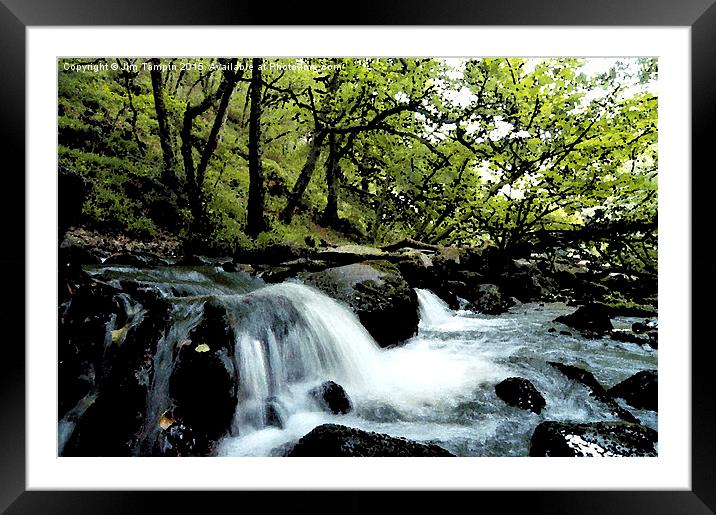 JST3153 Fingle Weir Framed Mounted Print by Jim Tampin