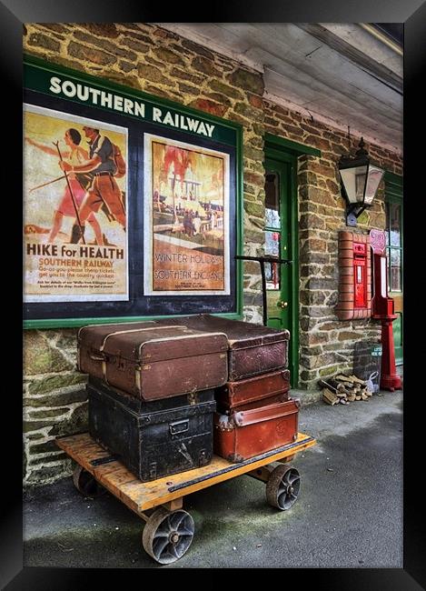 Left Luggage Framed Print by Mike Gorton