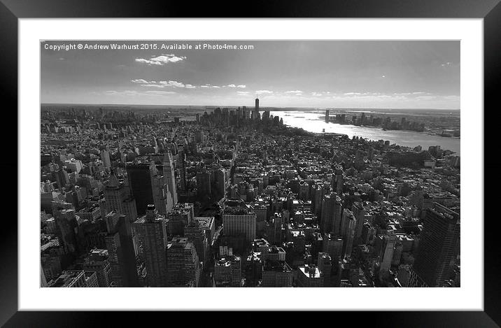  Manhattan Framed Mounted Print by Andrew Warhurst