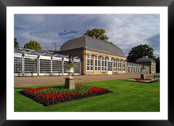Sheffield,Botanical Gardens & The Glass Houses  Framed Mounted Print by Darren Galpin