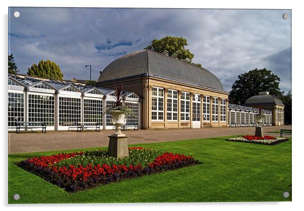Sheffield,Botanical Gardens & The Glass Houses  Acrylic by Darren Galpin