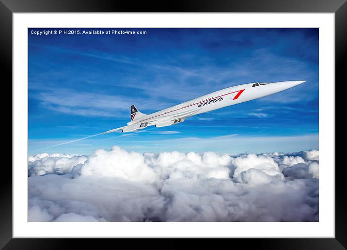  Concorde Framed Mounted Print by P H