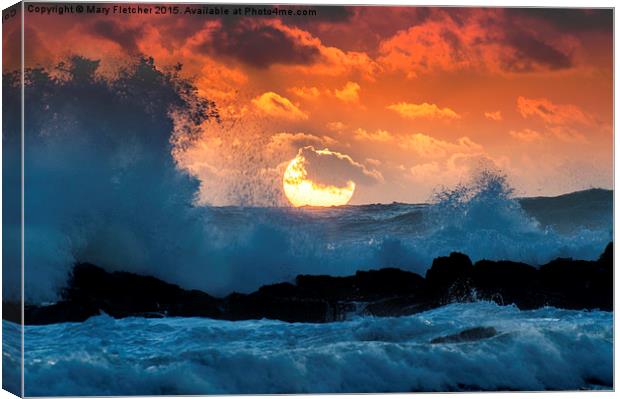  The Sun and The Wave Canvas Print by Mary Fletcher