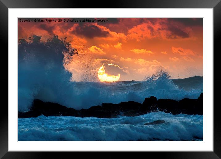  The Sun and The Wave Framed Mounted Print by Mary Fletcher