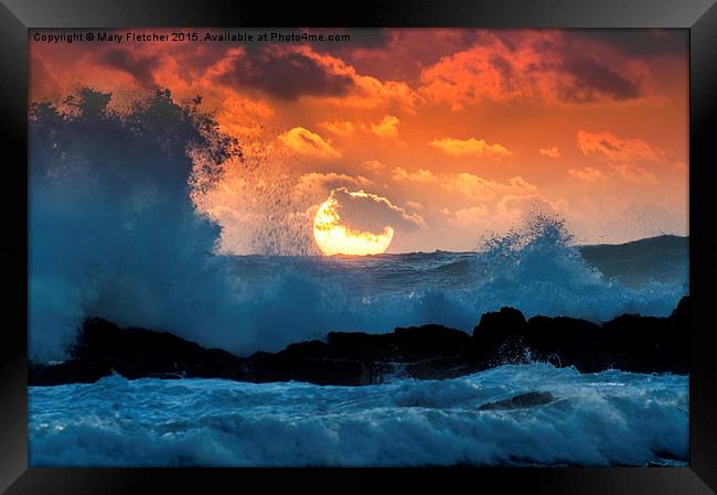  The Sun and The Wave Framed Print by Mary Fletcher
