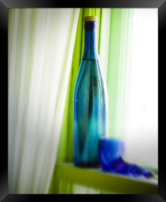 Blue bottle Framed Print by Jean-François Dupuis