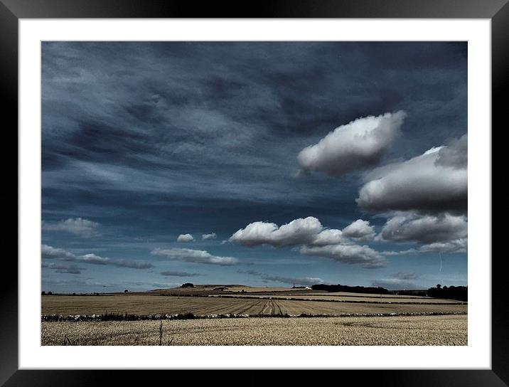  Racing Clouds Framed Mounted Print by Michelle BAILEY