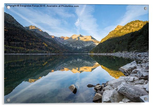 Sunrise at Lac d'Oredon, France Acrylic by Daugirdas Racys