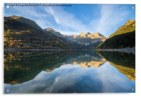 Lac d'Oredon in the morning Acrylic by Daugirdas Racys