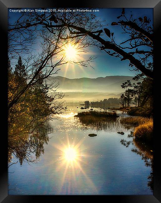  Sunrise at Loch Morlich Framed Print by Alan Simpson