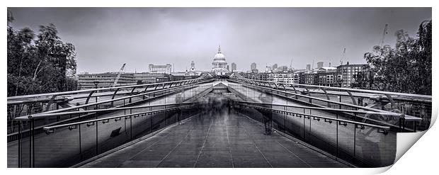 Millennium Bridge and St Pauls Cathedral  Print by chris smith