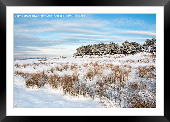  Snowy hills of Northern England Framed Mounted Print by Andrew Kearton