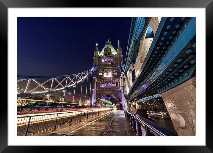 Tower Bridge lights, London  Framed Mounted Print by chris smith