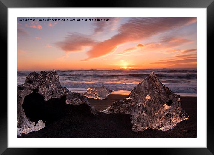 Icy Sunrise  Framed Mounted Print by Tracey Whitefoot
