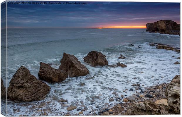  Sunrise over Graham Sands Canvas Print by Phil Reay