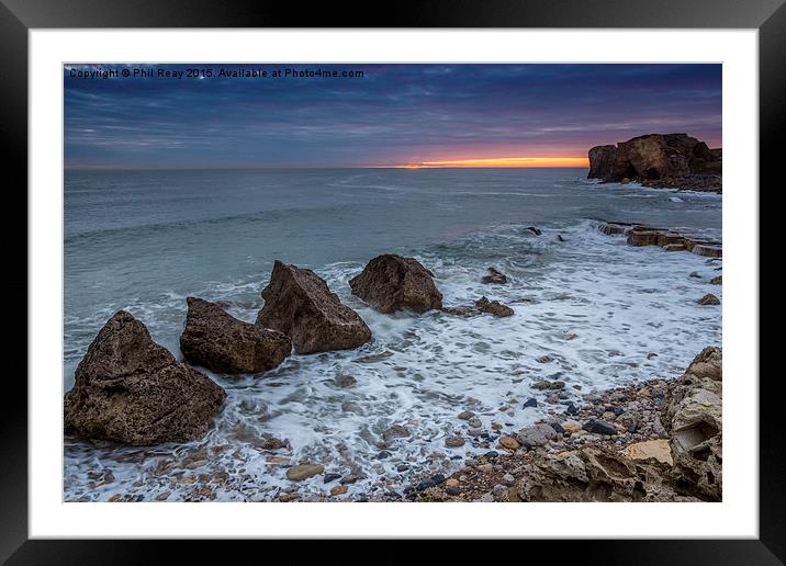  Sunrise over Graham Sands Framed Mounted Print by Phil Reay