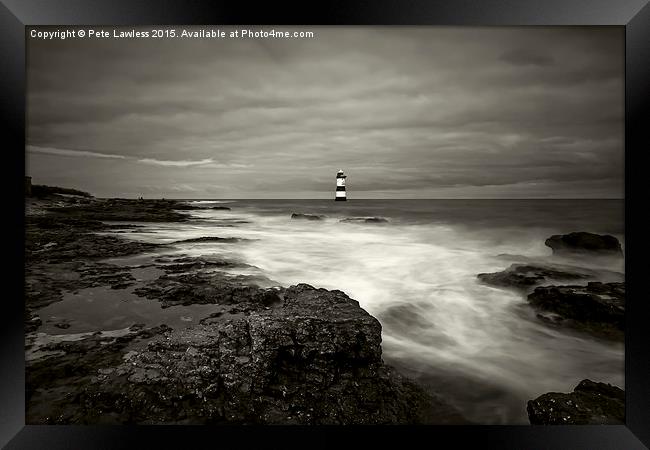  Penmon Lighthouse (re edited) Framed Print by Pete Lawless