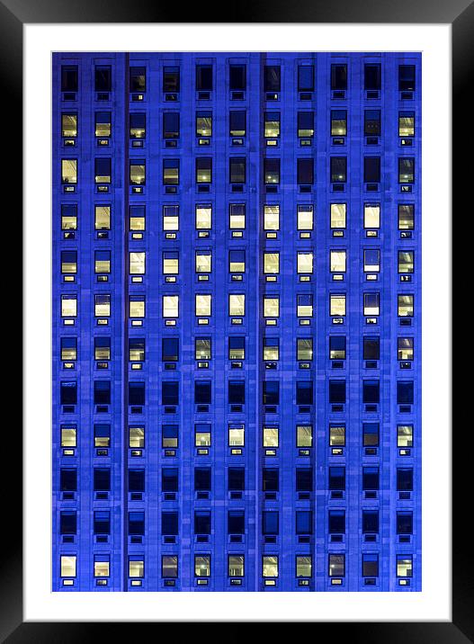 windows on a hight office building Framed Mounted Print by chris smith