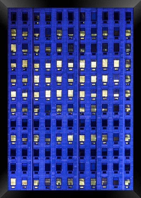 windows on a hight office building Framed Print by chris smith