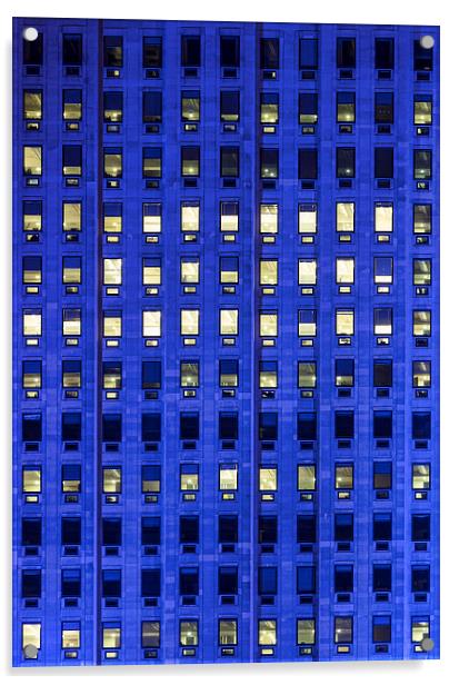 windows on a hight office building Acrylic by chris smith