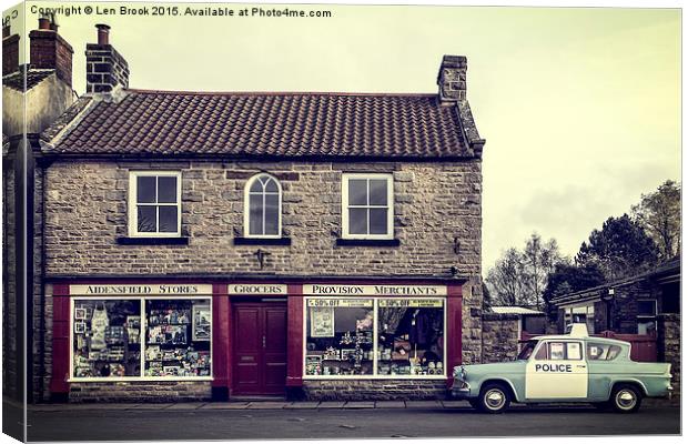 Aidensfield Store (Goathland) Canvas Print by Len Brook
