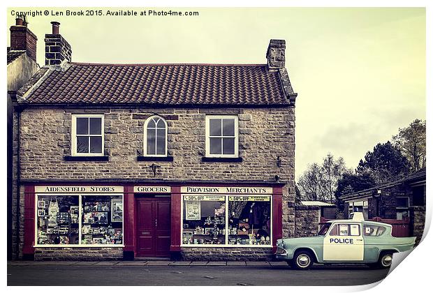 Aidensfield Store (Goathland) Print by Len Brook