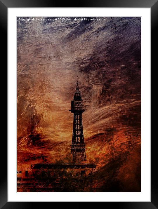  Storm over Blackpool Framed Mounted Print by dave mcnaught
