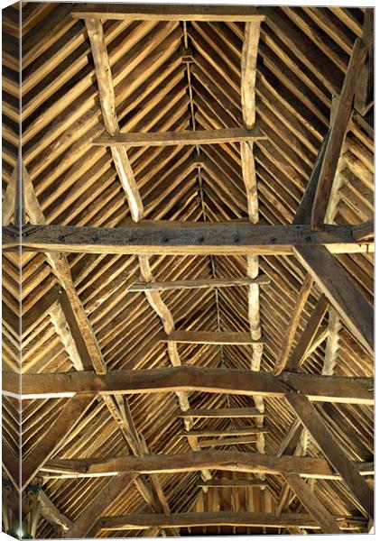 The Great Barn Roof Canvas Print by Chris Day