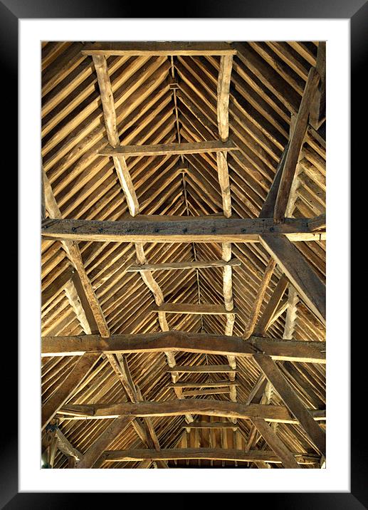 The Great Barn Roof Framed Mounted Print by Chris Day