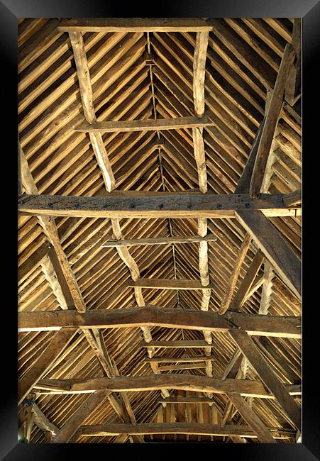 The Great Barn Roof Framed Print by Chris Day