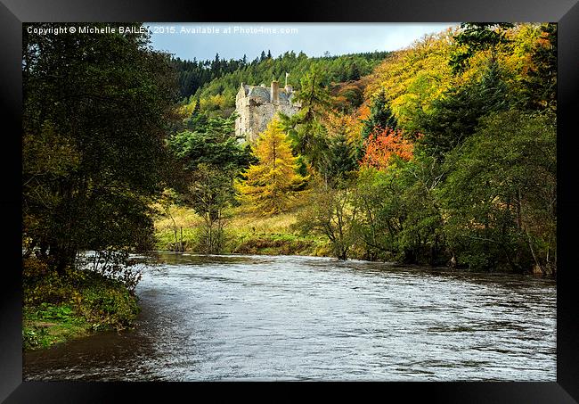  Autumn colour on the River Tweed Framed Print by Michelle BAILEY