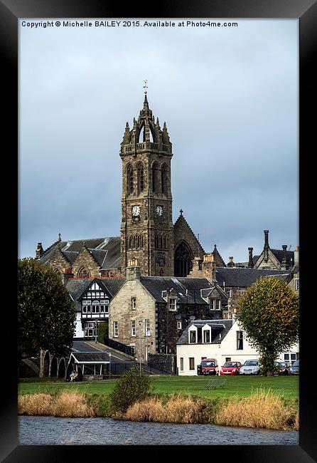  The River Tweed At Peebles Framed Print by Michelle BAILEY