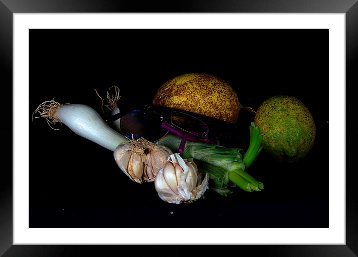  Still life with fruit and vegetables Framed Mounted Print by Jose Manuel Espigares Garc