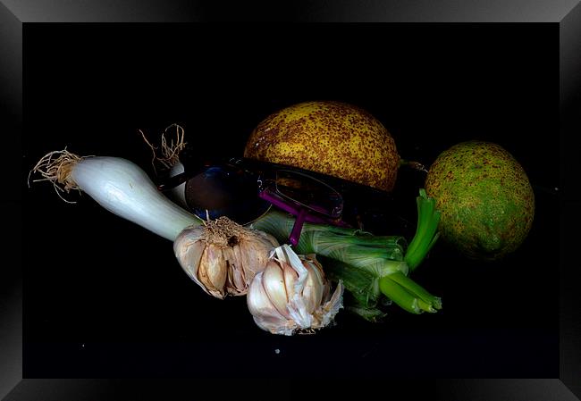 Still life with fruit and vegetables Framed Print by Jose Manuel Espigares Garc