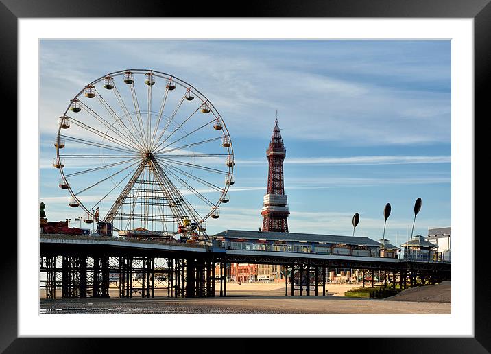 Big Wheel Central Pier Blackpool Framed Mounted Print by Gary Kenyon