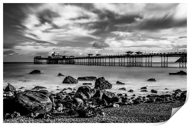  Llandudnp Pier in Black and White  Print by Chris Evans