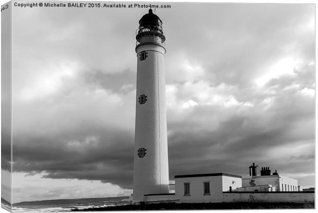  Barns Ness Light Canvas Print by Michelle BAILEY
