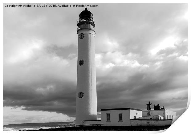  Barns Ness Light Print by Michelle BAILEY