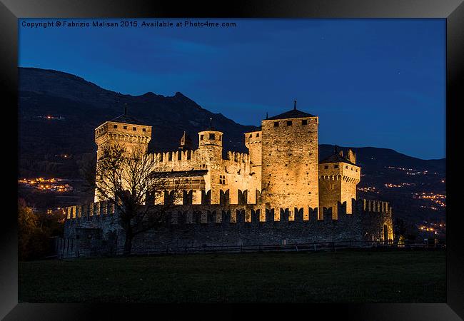  Fenis Castle - Aosta Italy Framed Print by Fabrizio Malisan
