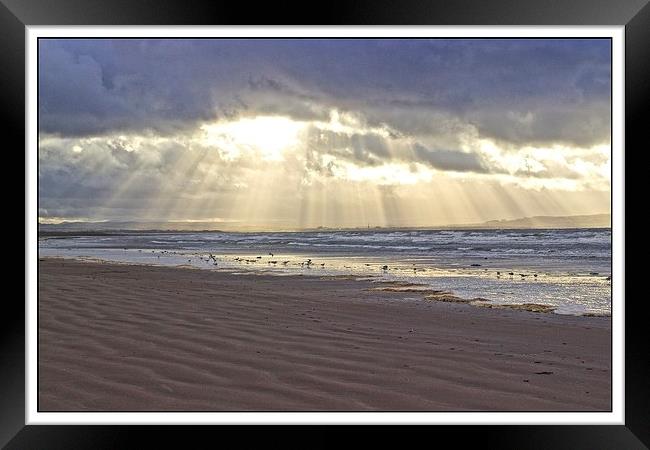  A ray of hope Framed Print by jane dickie