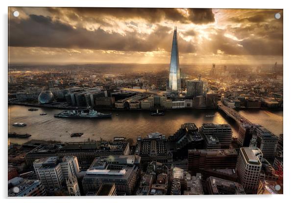 London from the Sky Garden Acrylic by Ian Hufton