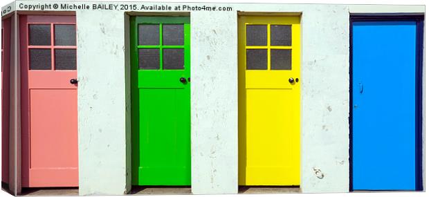  Changing Rooms Pink  Green Yellow Blue Canvas Print by Michelle BAILEY