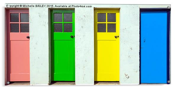  Changing Rooms Pink  Green Yellow Blue Acrylic by Michelle BAILEY