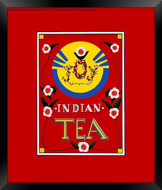 Joy Indian Tea Poster Framed Print by Michelle BAILEY