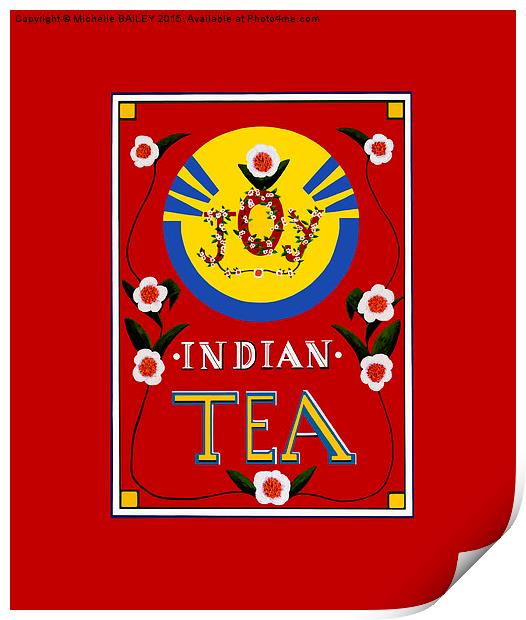  Joy Indian Tea Poster Print by Michelle BAILEY