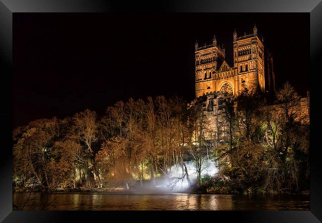  Durham Cathedral Fogscape Framed Print by Kevin Tate