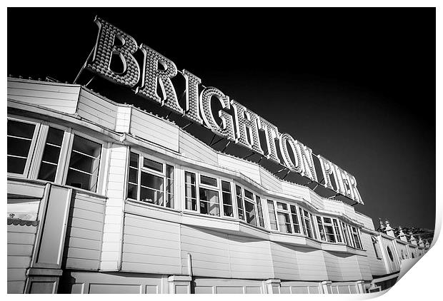 Brighton Signage Print by Malcolm McHugh