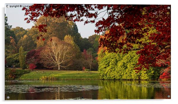  Autumn In Sheffield Park Acrylic by Linda Corcoran LRPS CPAGB