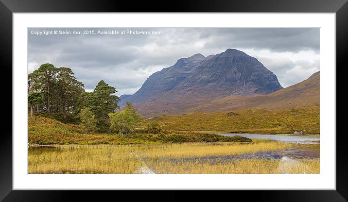 Liathach from Loch Clair Framed Mounted Print by Seán Kerr